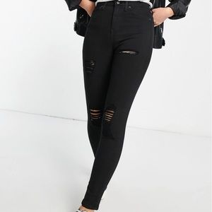 Topshop Jaime black jeans